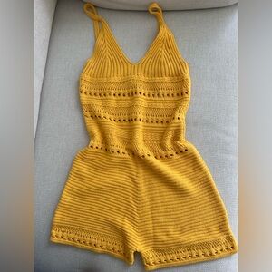 Zara Yellow Knit Romper